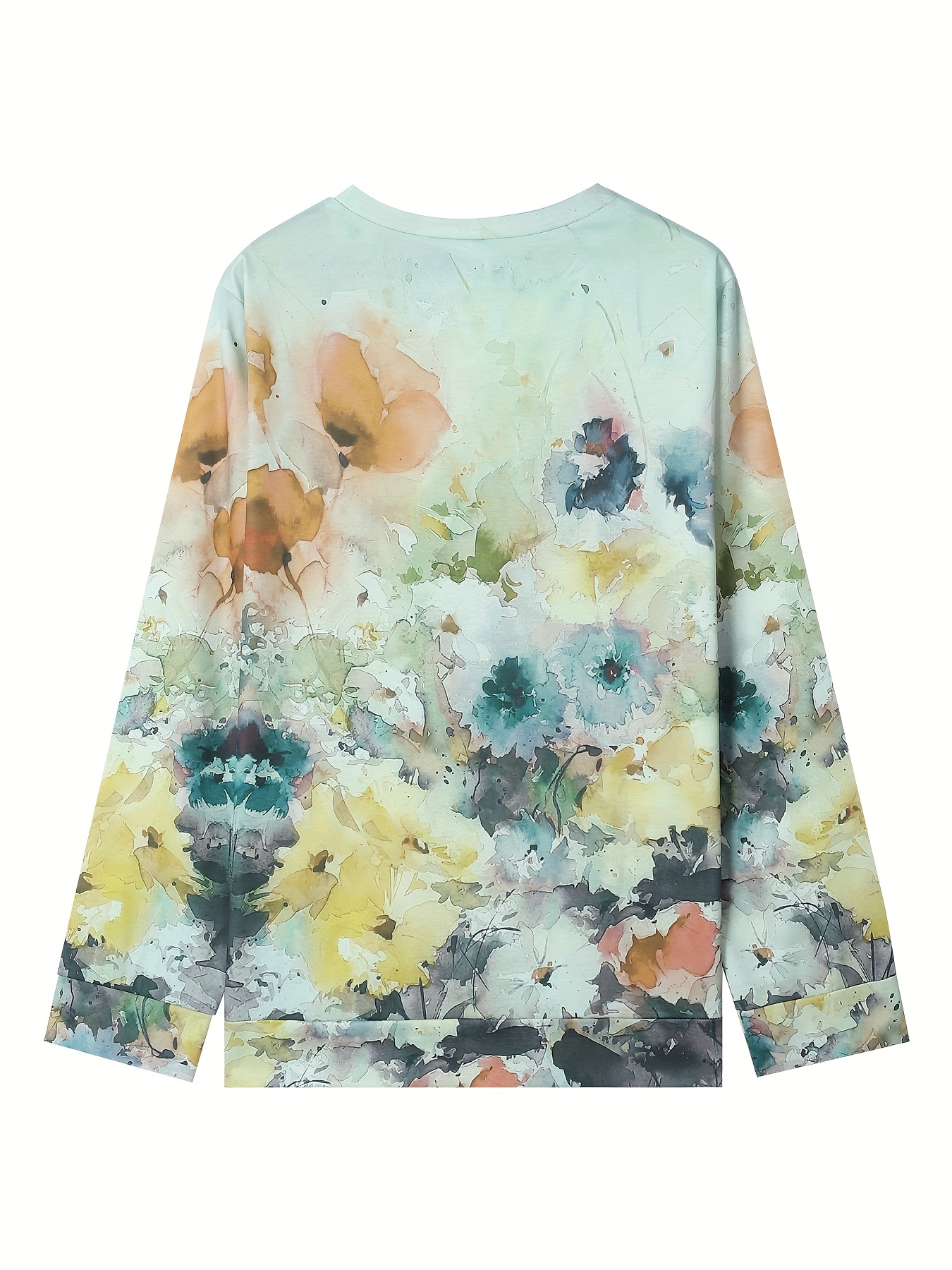 Fall Color Block Tie Dye Tops for Women Landscape Printed Long Sleeve  Raglan Shirt Casual Loose Crewneck Sweatshirt Pullover at  Women’s