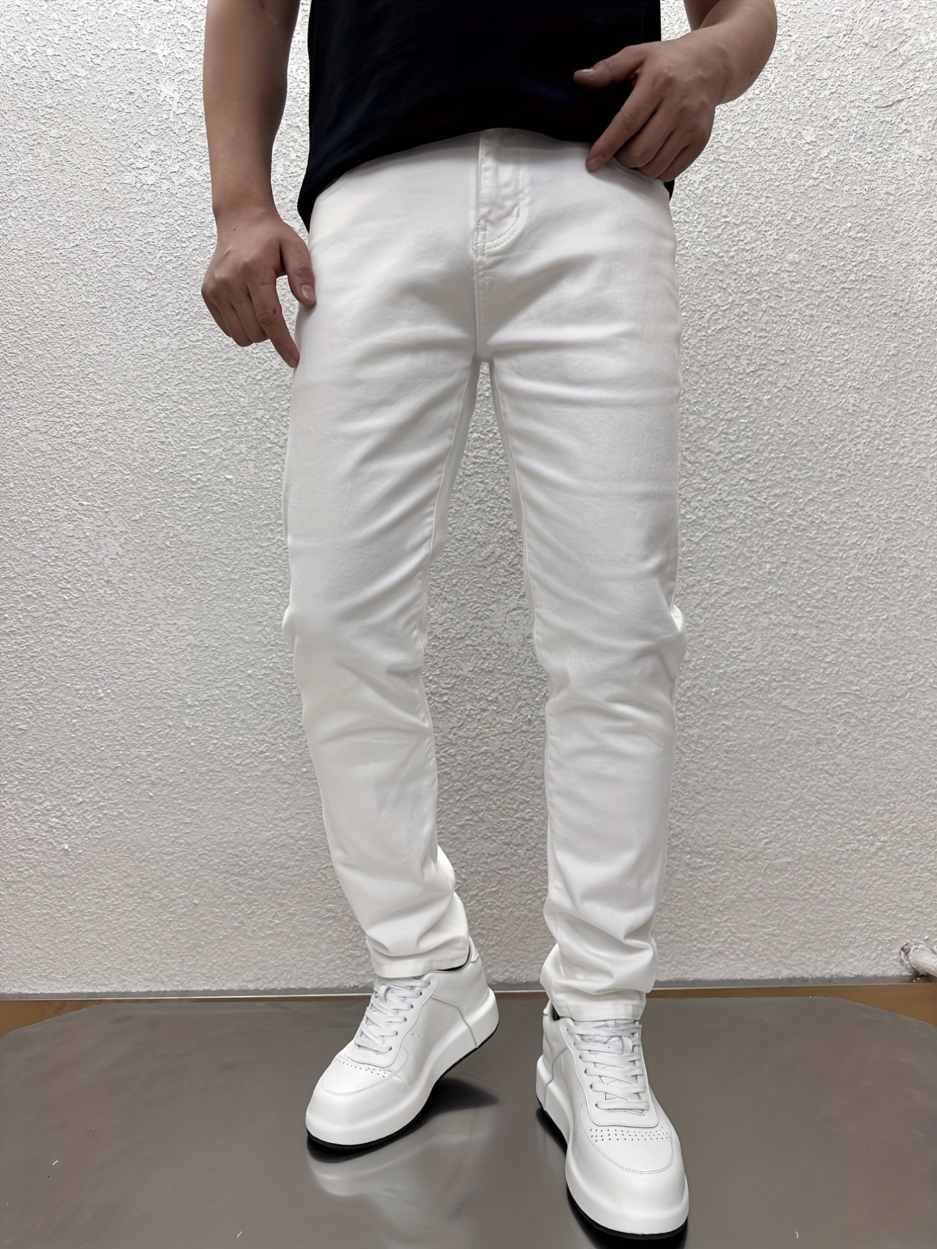 Pantalones Blancos Para Hombres - Temu Chile