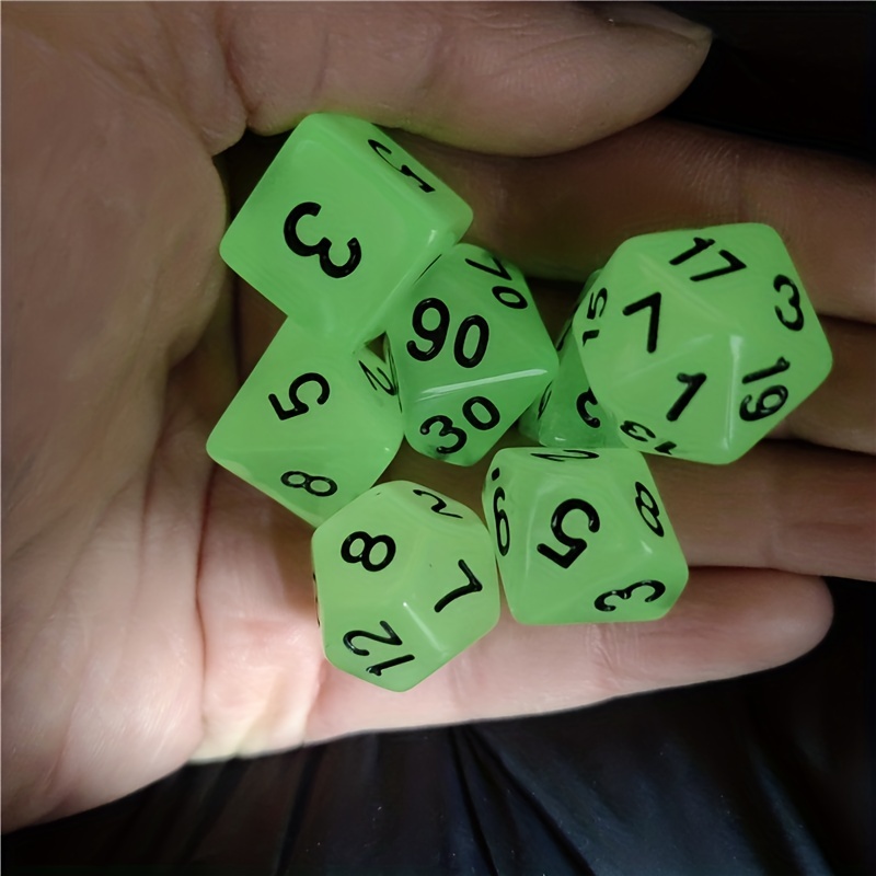 Vortex 12mm Mini 4 Sided D4 Dice, 6 Pieces - Bright Green with Black  Numbers