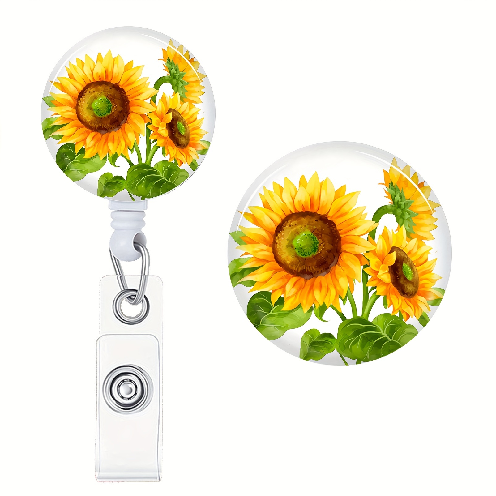 Sunflower Retractable Nurse Badge Reel: Add A Touch Of Fun - Temu