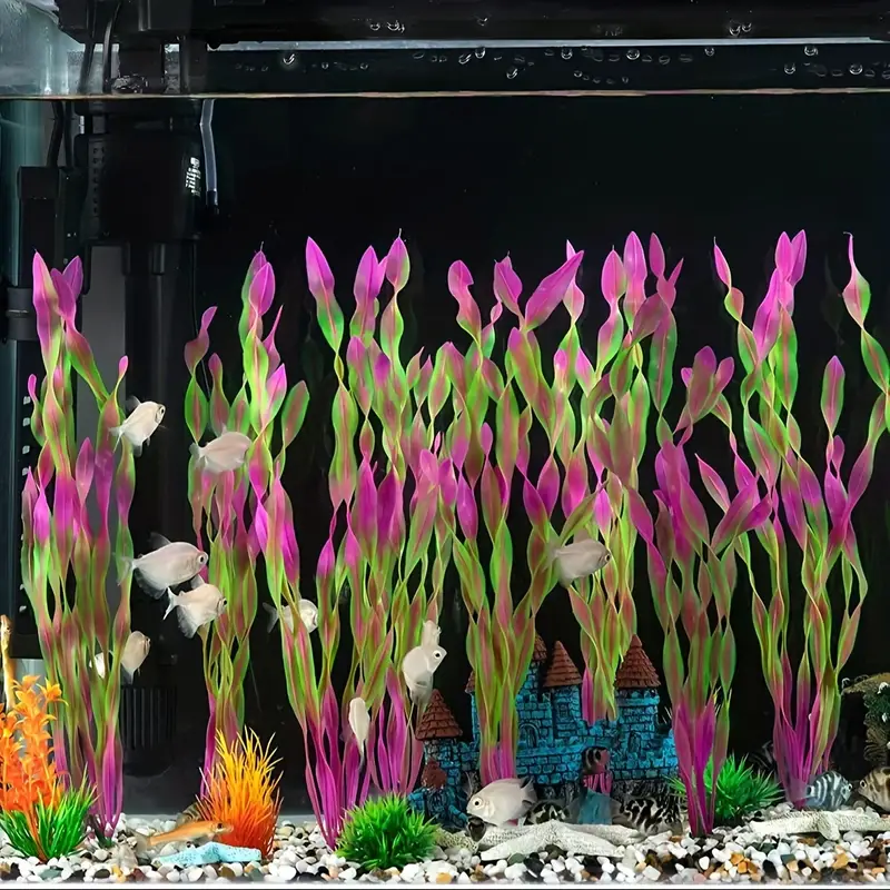 10pcs Aquarium Artificial Seaweed Water Plant Plastic Fish Tank