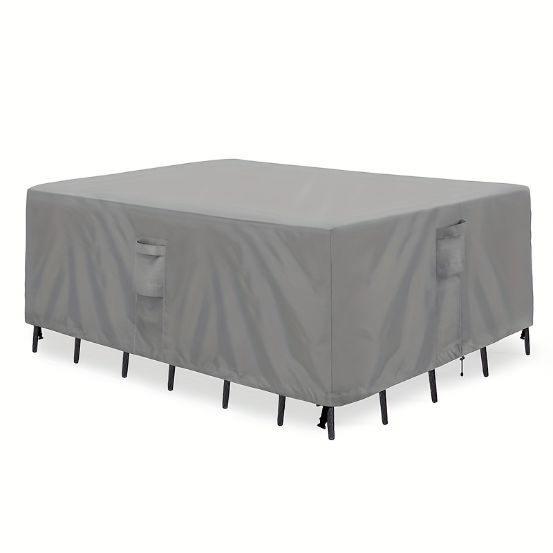 Housse de protection imperméable pour meubles d'extérieur, grise