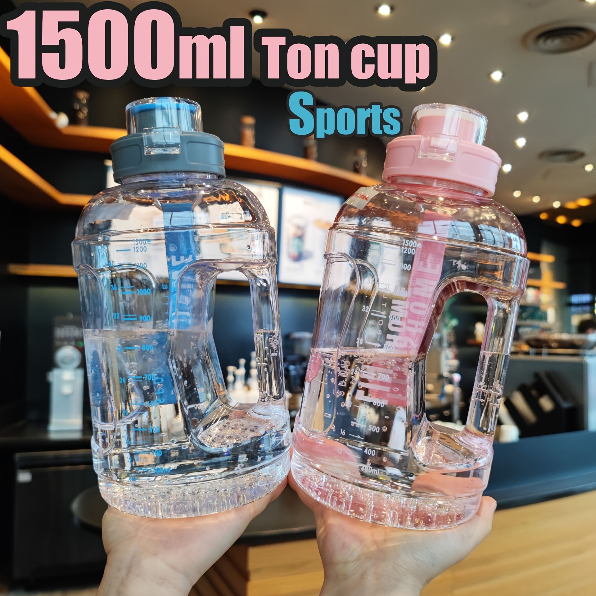 1500ml Large Capacity Water Bottle Outdoor Portable Travel Gym