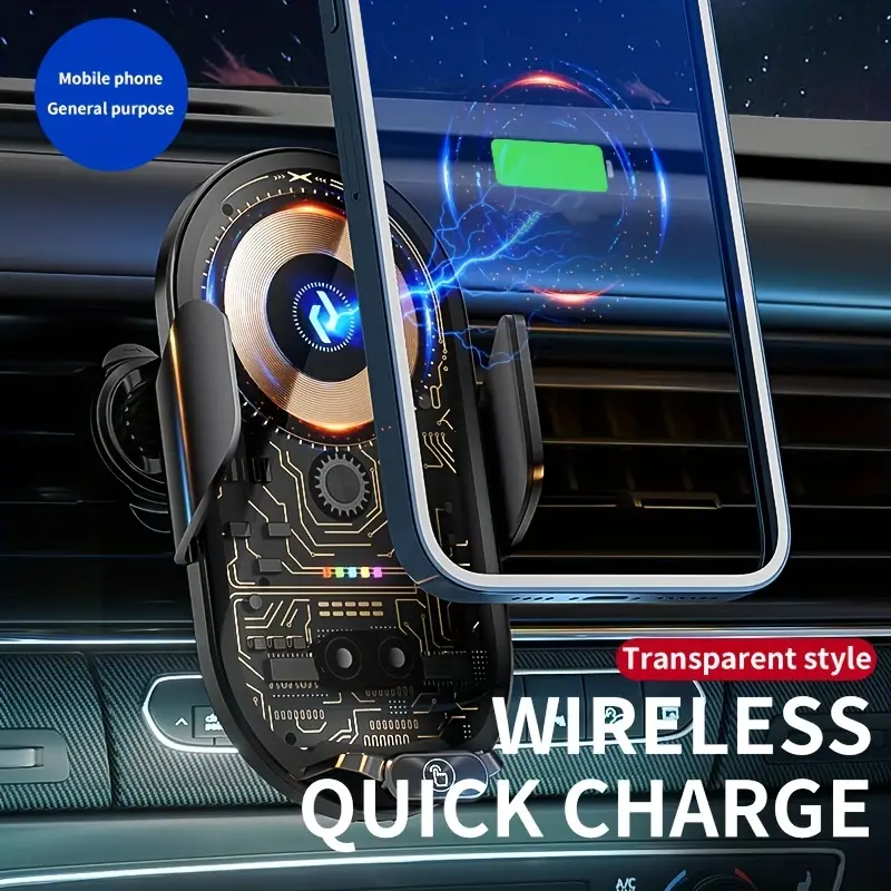 Suporte Telemóvel Carro Baseus Carregamento Wireless 10W
