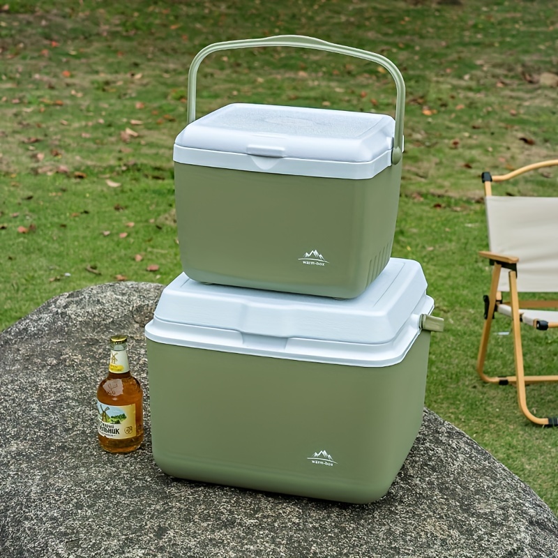  ADRIATIC - Nevera grande de 24 litros para camping, playa,  almuerzo, picnic, alimentos aislados, 2 paquetes de hielo (nevera + 2  paquetes de hielo, verde y gris) : Hogar y Cocina