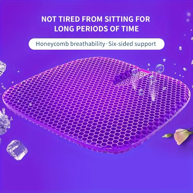 

Seat Cushion Chair Cushion Office Sedentary Honeycomb Gel Seat Cushion Ice Cushion Car Summer Breathable Cool Cushion Chair Cushion Butt Cushion