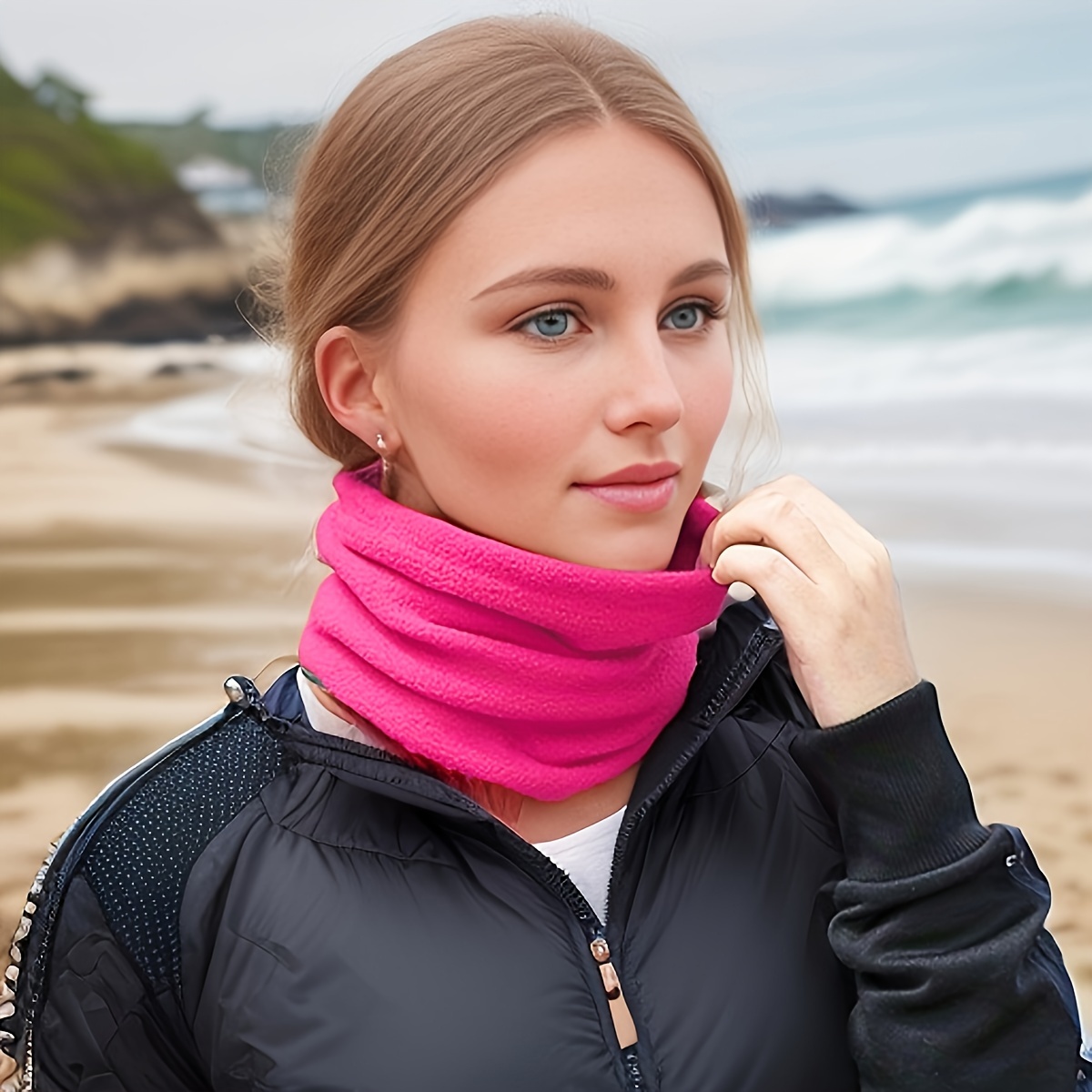 Cache-cou En Polaire Coupe-vent Pour L'hiver En Extérieur, Pour Femmes,  Avec Une Épaisseur Thermique Chaude Pour Les Temps Froids - Temu France