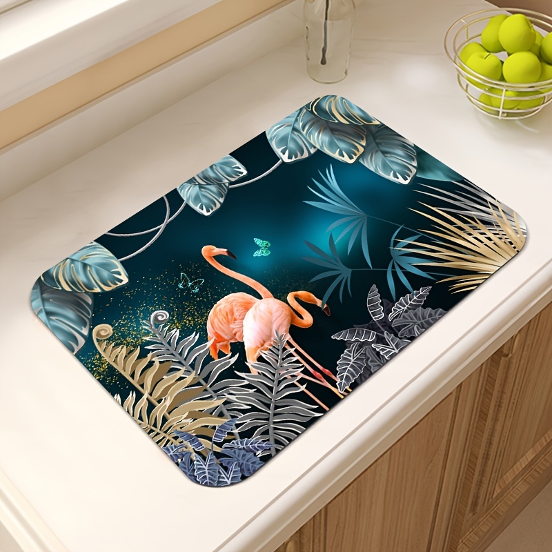 Modern Hexagonal Dish Drying Mat - Anti-slip, Water Absorbing, And Color  Block Design For Easy Cleaning And Organization In The Kitchen - Temu