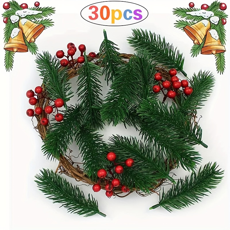 Artificial Pine Needles Christmas Floral Picks Branches - Temu