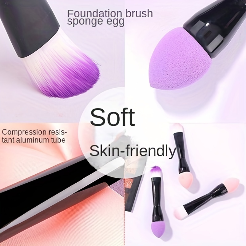 Double Headed Foundation Brush With Makeup Sponge