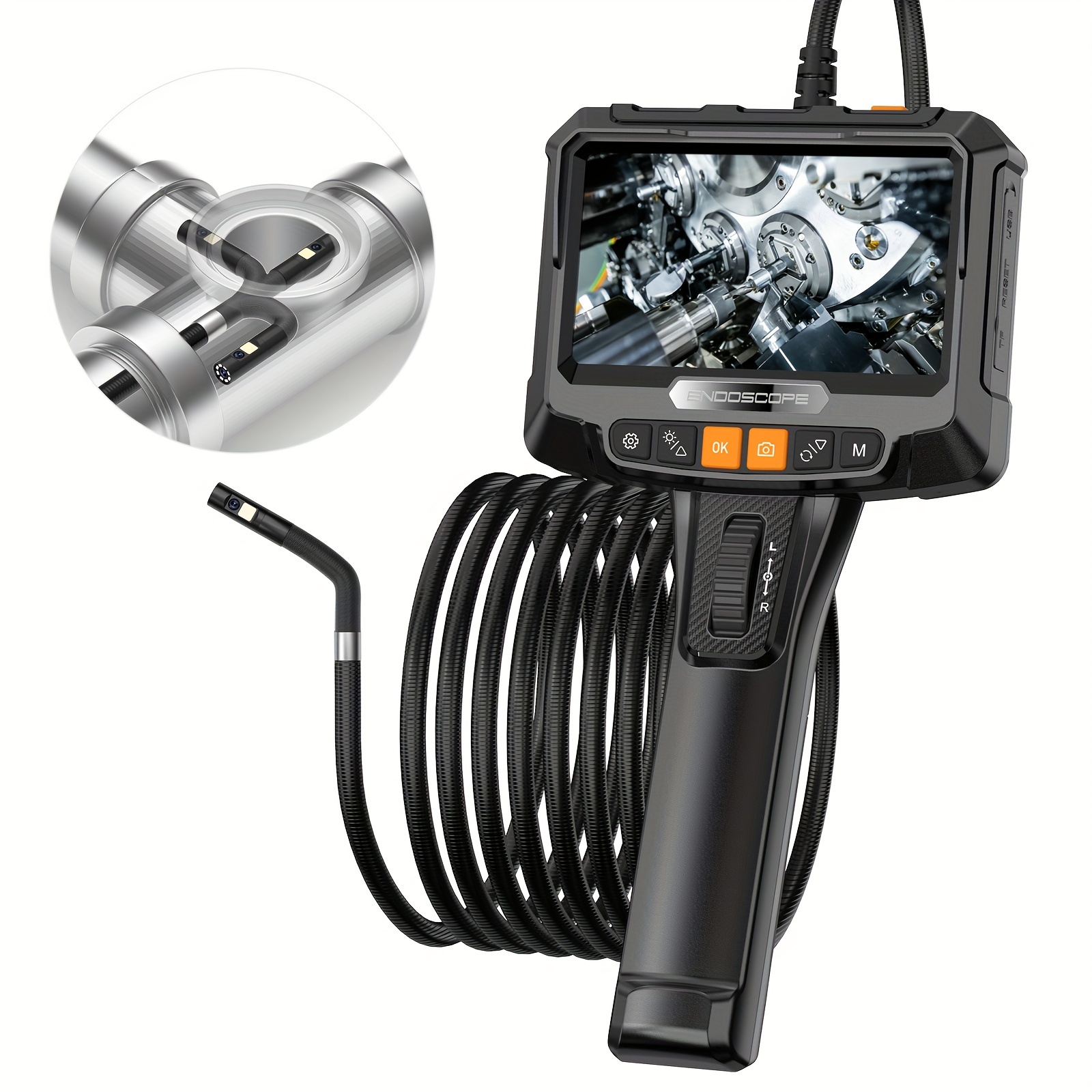Ips Endoscope Inspection Camera With Light Two way - Temu