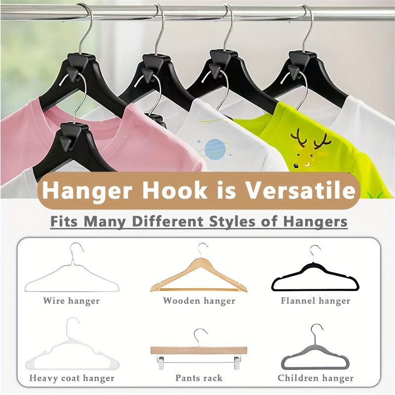 PMMJ 10pcs Black/Random Color Magic Space Saving Hangers, Premium Smart  Hanger Hooks, Sturdy Cascading Hangers With 5 Holes For Heavy Clothes,  Closet
