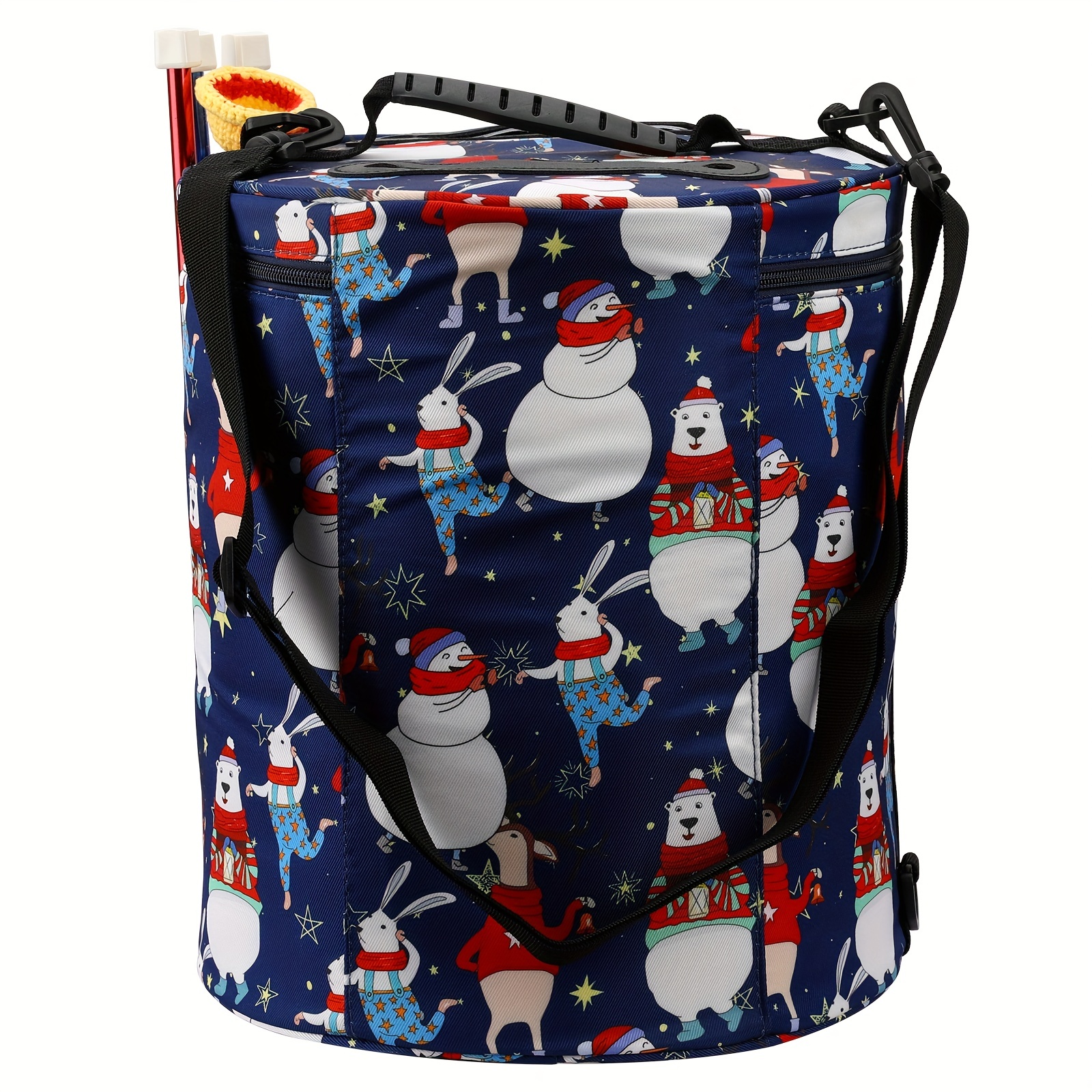 Christmas Theme Yarn Bag Yarn Knitting Storage Bag Christmas - Temu