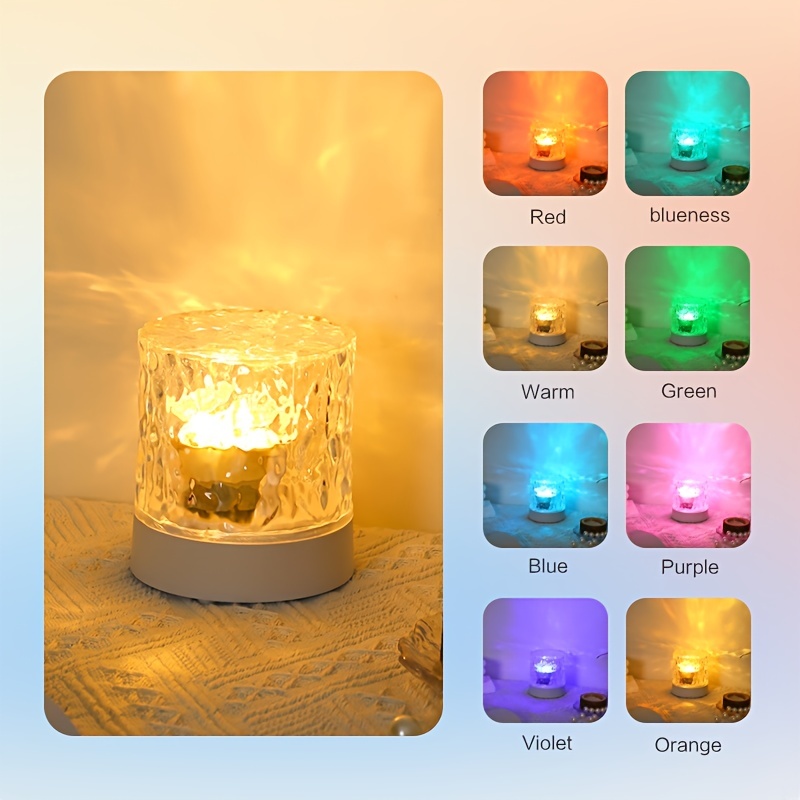 $1.99 LED Projection Crystal Night Light  Crystal table lamps, Table lamp,  Light installation