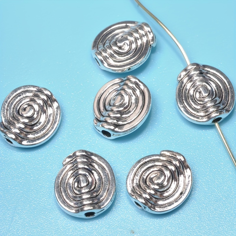 Metal Alloy Silver Charm Pendant Beads For Diy Handmade - Temu