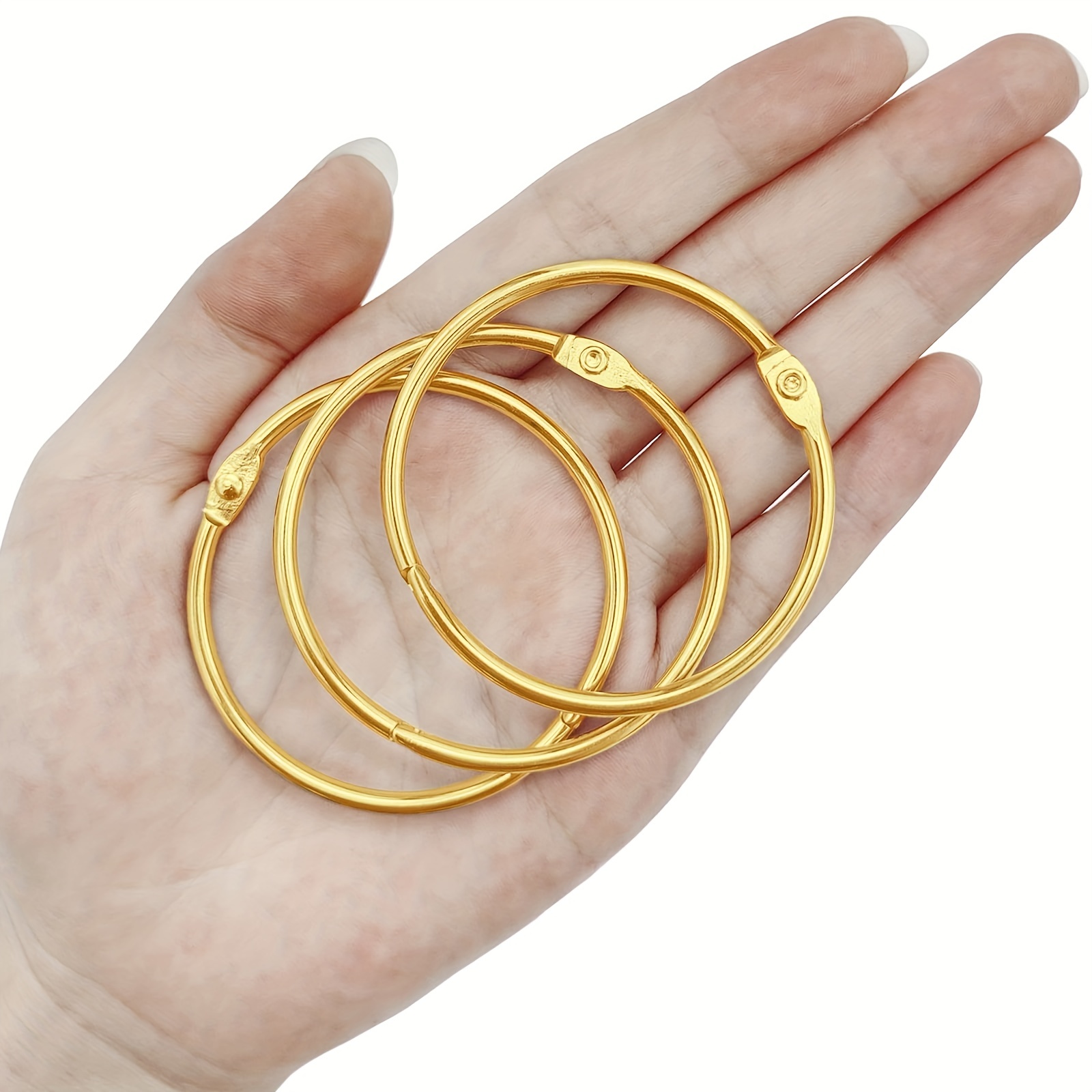 24pcs Anti Rust Metal Shower Curtain Hooks Sliding Smooth Circular