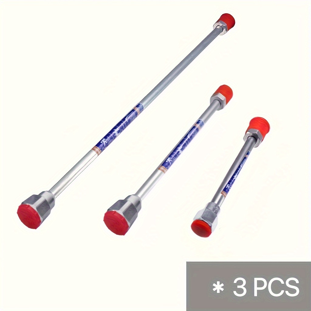3pcs Airless Paint Sprayer Tip Extension Pole Extension Rod For Airless Painting Spray Guns (20cm/7.8in, 30cm/11.8in, 50cm/19.7in)