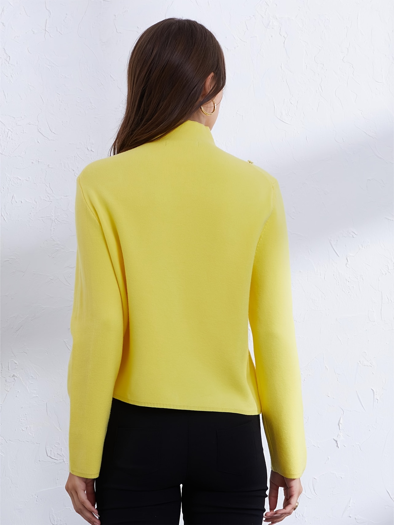 bright yellow sweater womens