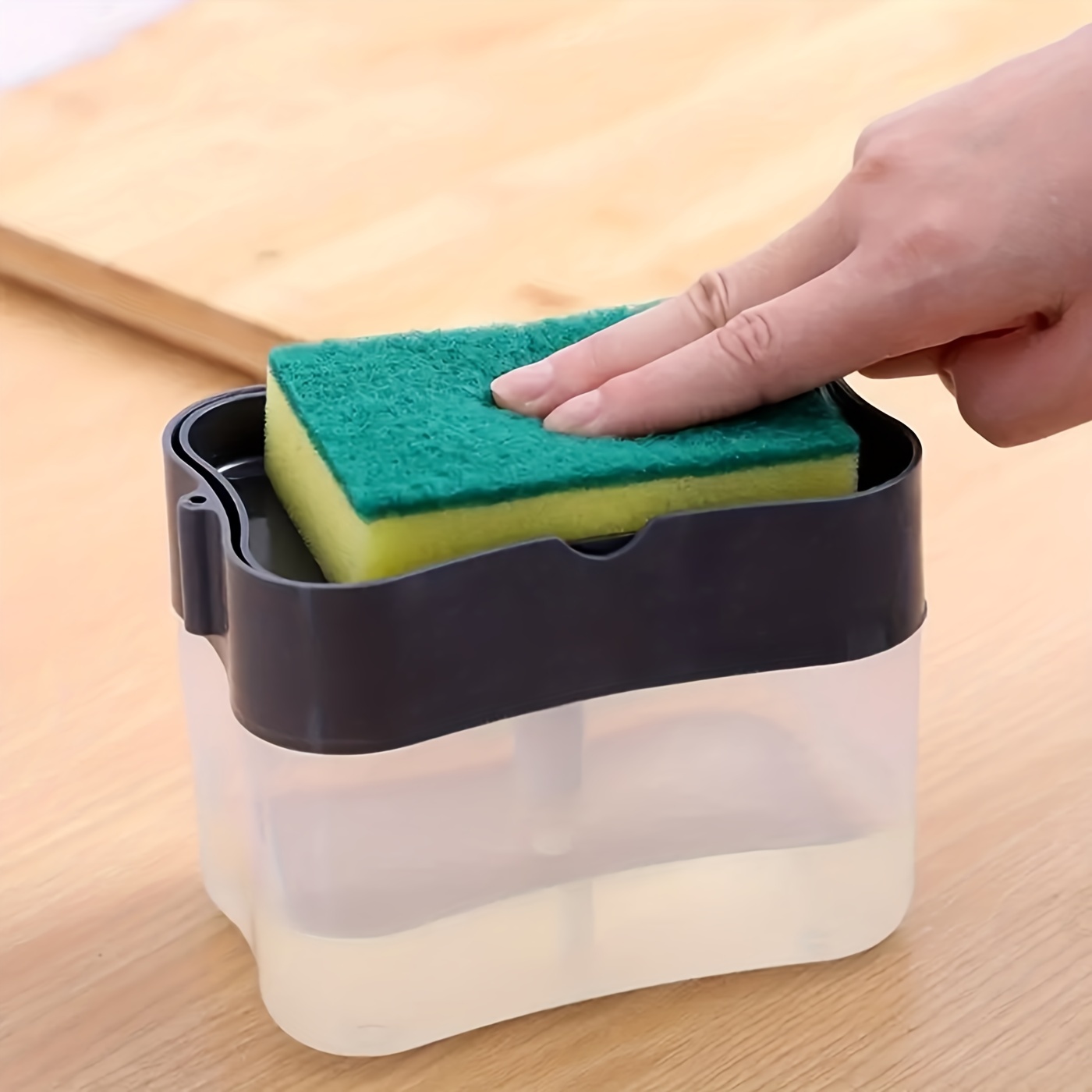 Kitchen Soap Dispenser With Cleaning Sponge 1 Soap Pump - Temu