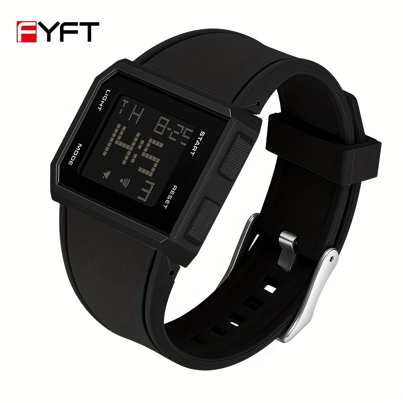 Sport Orologio Digitale, Donna / Uomo Square Led Watch Silicone Electronic  Watchblack Nero