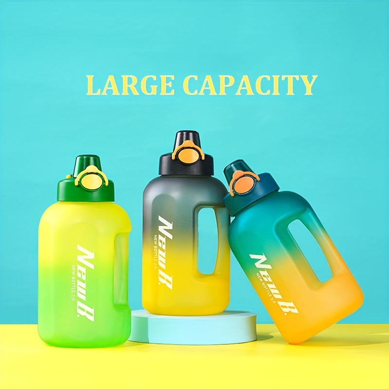 Water Bottle Set Gradient Color Large Capacity Sports - Temu