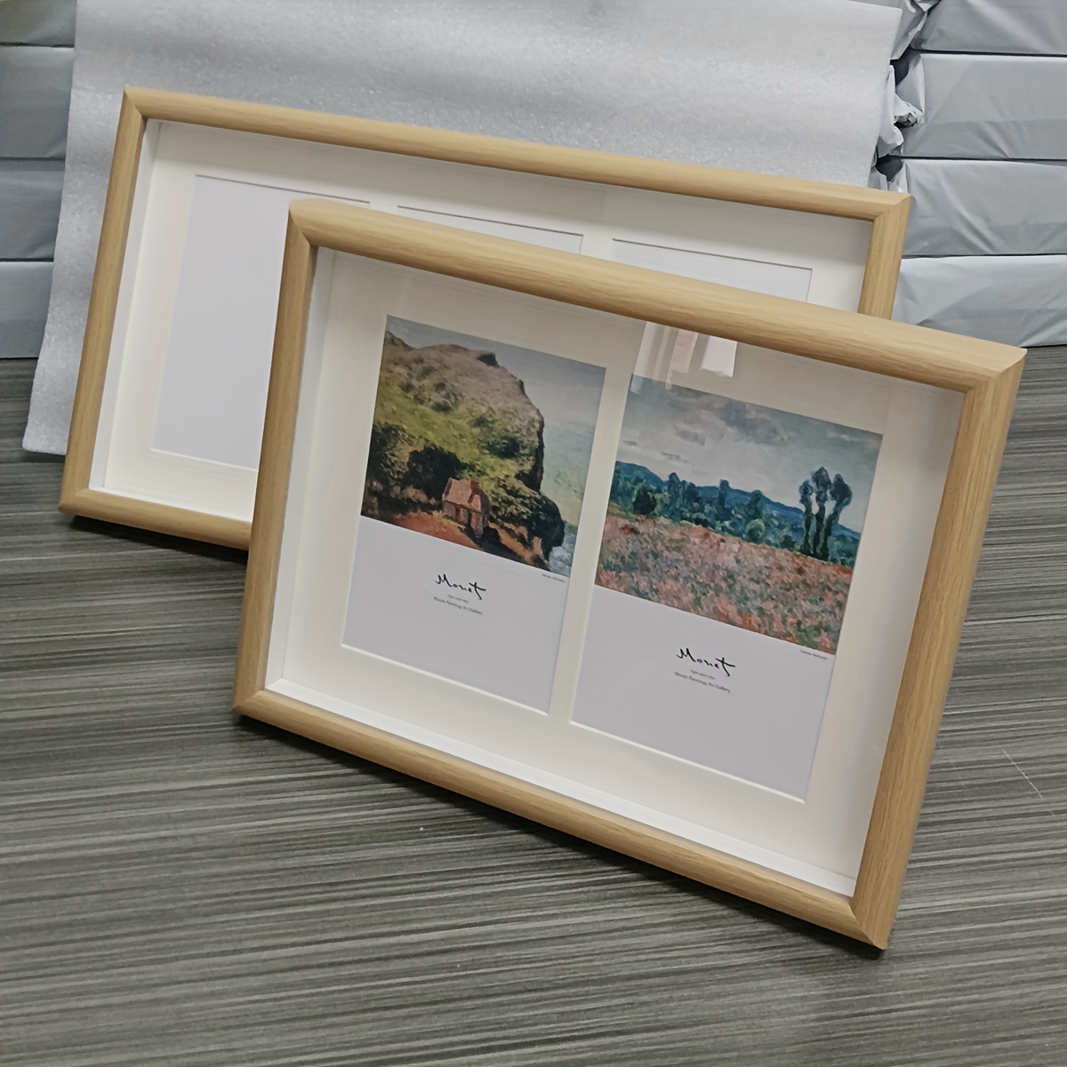 Modern Real Wood 4x6 inch Picture Frame in Gray
