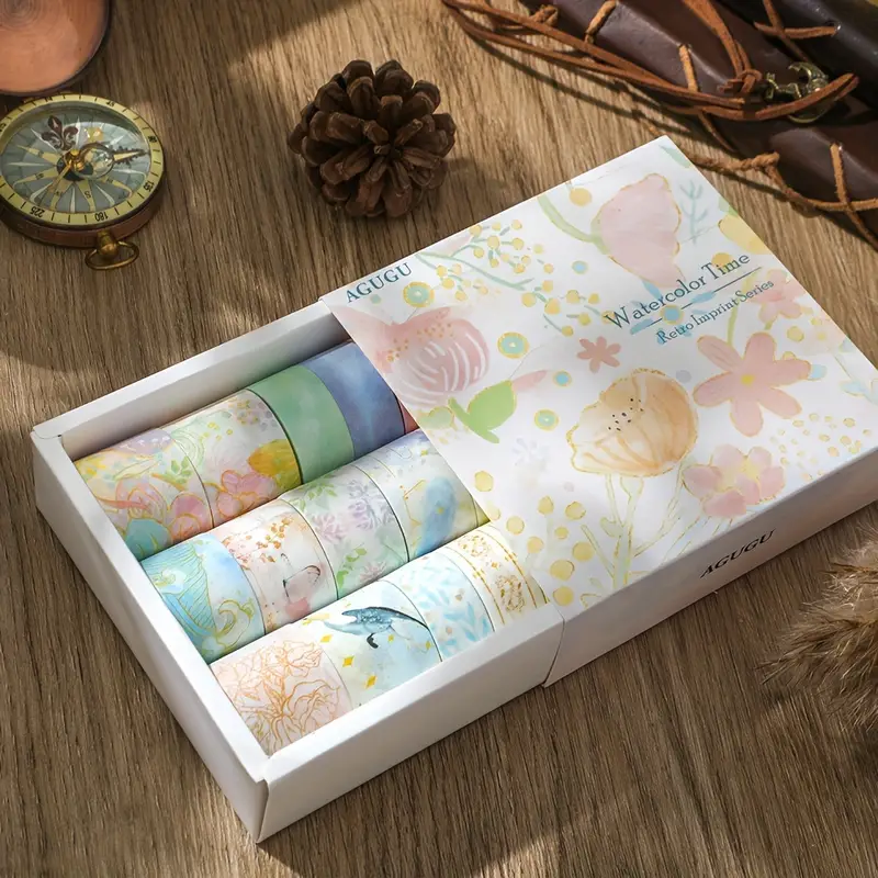 Washi Tape Set,20 Rolls Flowers Decorative Masking Washi Tapes, for Bullet  Journ