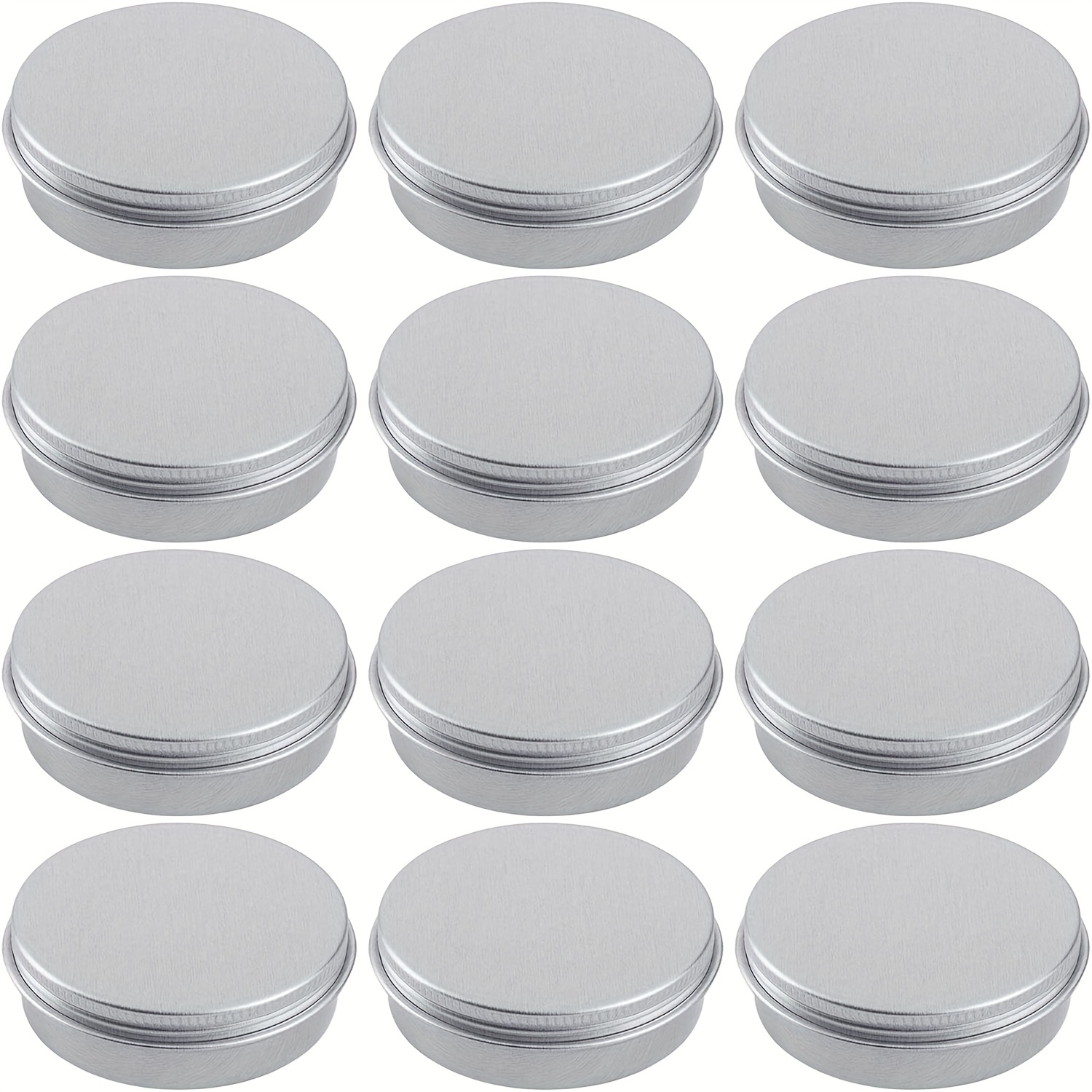3/6 Pcs 1.35oz Aluminum Tin Jar, Round Metal Tins With Lids, Aluminum  Cosmetic Sample Containers With Screw Lid For Candle, Lip Balm,salve,eye  Shadow, Check Out Today's Deals Now