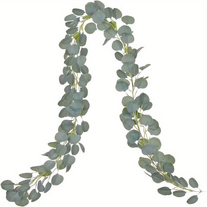 

1pc Beautiful 6.2ft Artificial Eucalyptus Garland - Perfect For Wedding Backdrops And Home Decor!