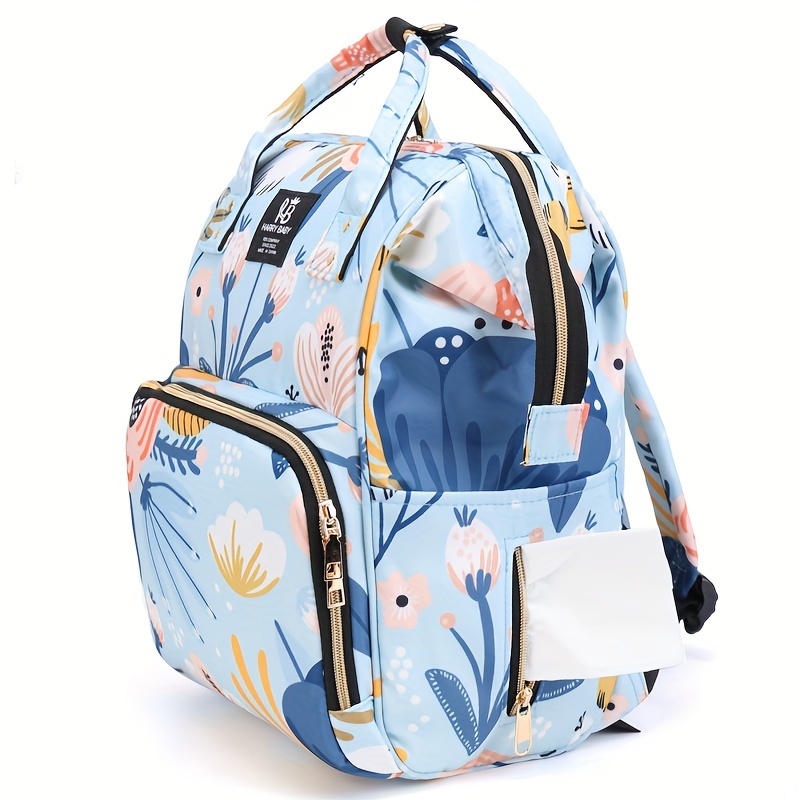 a stylish and   nylon cartoon printed multi functional mom bag suitable for daily use