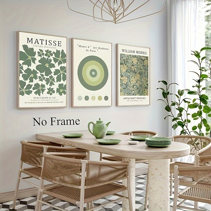 Arts & Crafts Green Poster - Floral pattern 