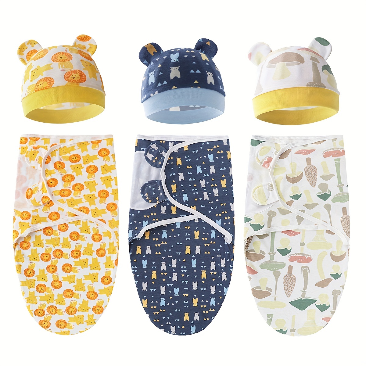 Newborn Silkworm Sleeping Bag and Swaddle Blanket Set