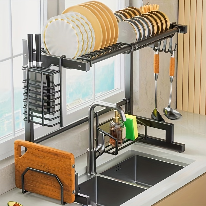 Stylish And Space saving Kitchen Storage Rack With Drainage - Temu