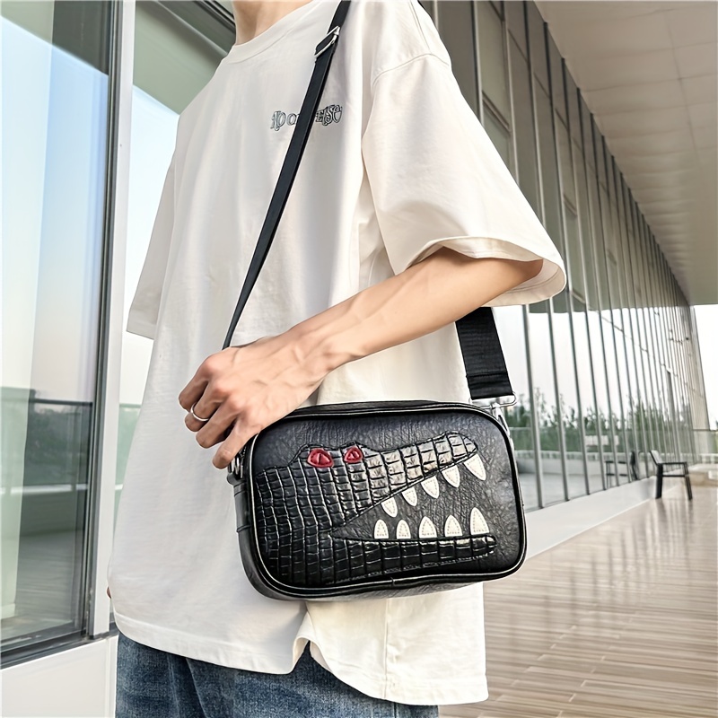 Men's Fashion Print Shoulder Bag, Business Crossbody Bag - Temu