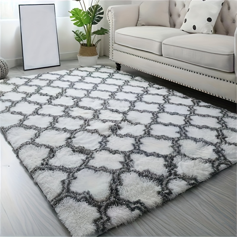 Weiche unregelmäßige Teppiche für Schlafzimmer Plüsch Boden Fußmatten  Kunstfell Wolle Teppiche Wohnzimmer Lounge Flauschiger Nachttisch Teppich  Sofa Kissen
