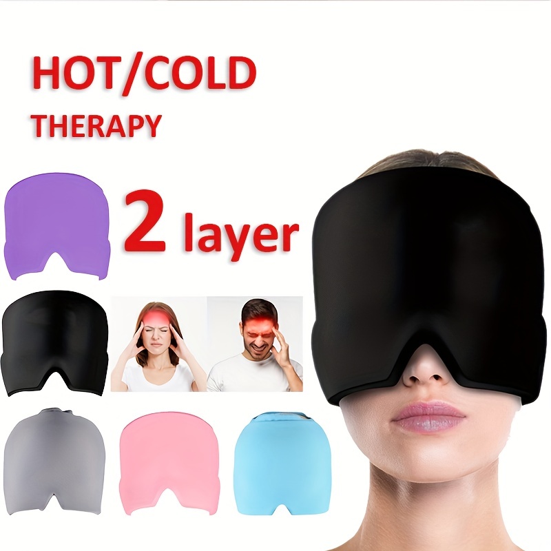 1pc Cooling Gel Ice Pack Hat - Headache Relief, Migraine, Sleep Cap With  Eye Mask - Head & Eye Physical Cooling Hat - Cold & Warm Therapy Headgear,  Temperature Reduction Cap