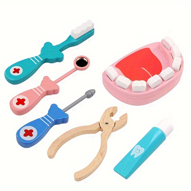 Toy Doctor Kit Dentist Playset With Medical Bag Dental Tools - Temu