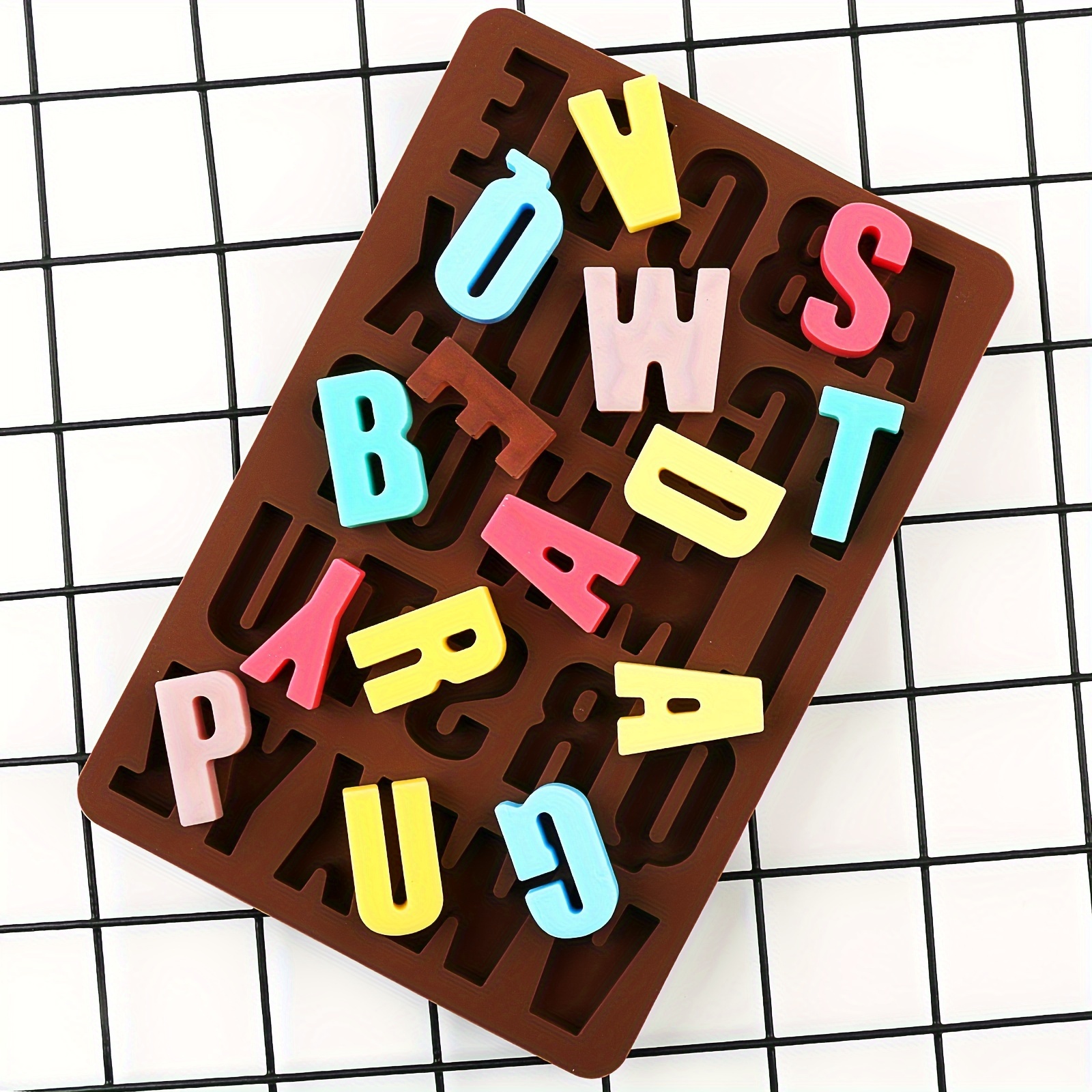 Large Alphabet Silicone Mold 26 Letters Crayon - Temu