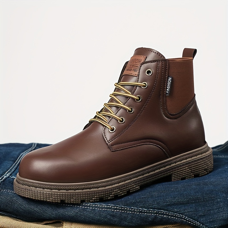 Lazy boots quickly put on and take off leather zipper - Shop no-collide  Men's Casual Shoes - Pinkoi