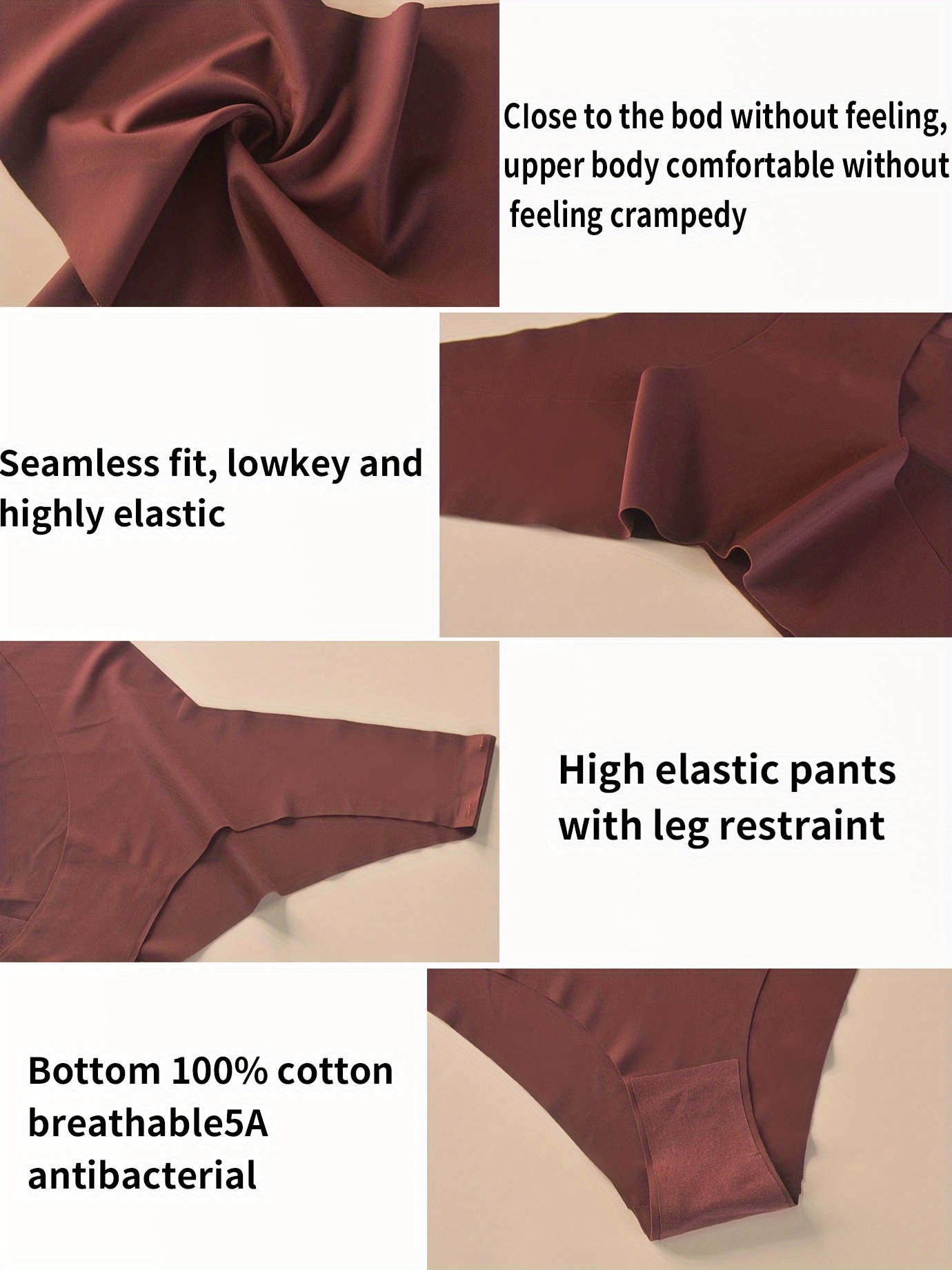 Seamless Solid Briefs Comfy Breathable Stretchy Intimates - Temu Australia