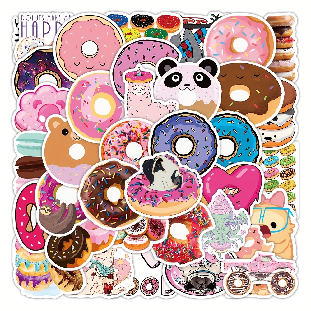 Donut Stickers Cute Snack Sweet Candy Stickers Biscuits - Temu