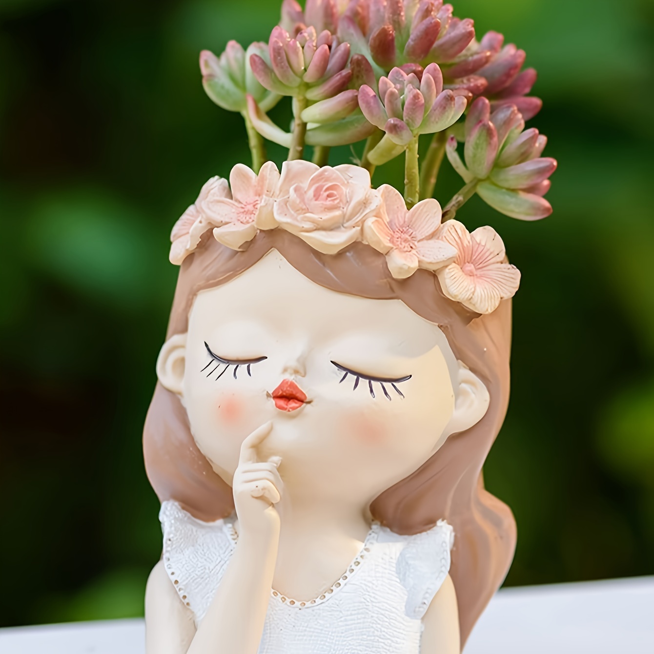 1pc Girl Head Face Vasi Piante Donne Eleganti Busto Vasi - Temu Italy