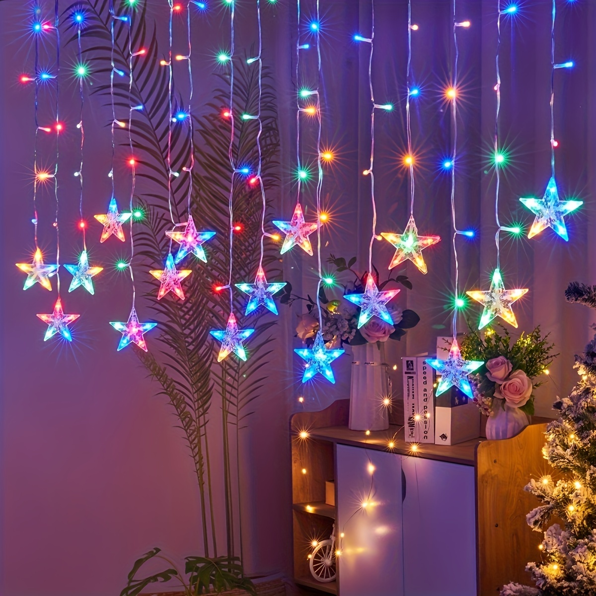 Outdoor Christmas Decorations Star String Light Usb Power 8 - Temu