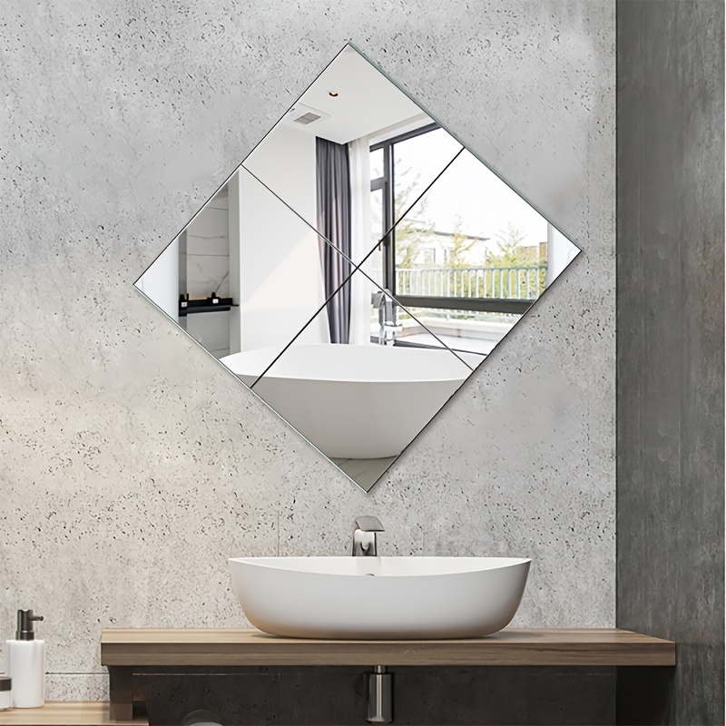 EELHOE Self-Adhesive Anti-Fall Wall Mirror Bedroom Splicing Self