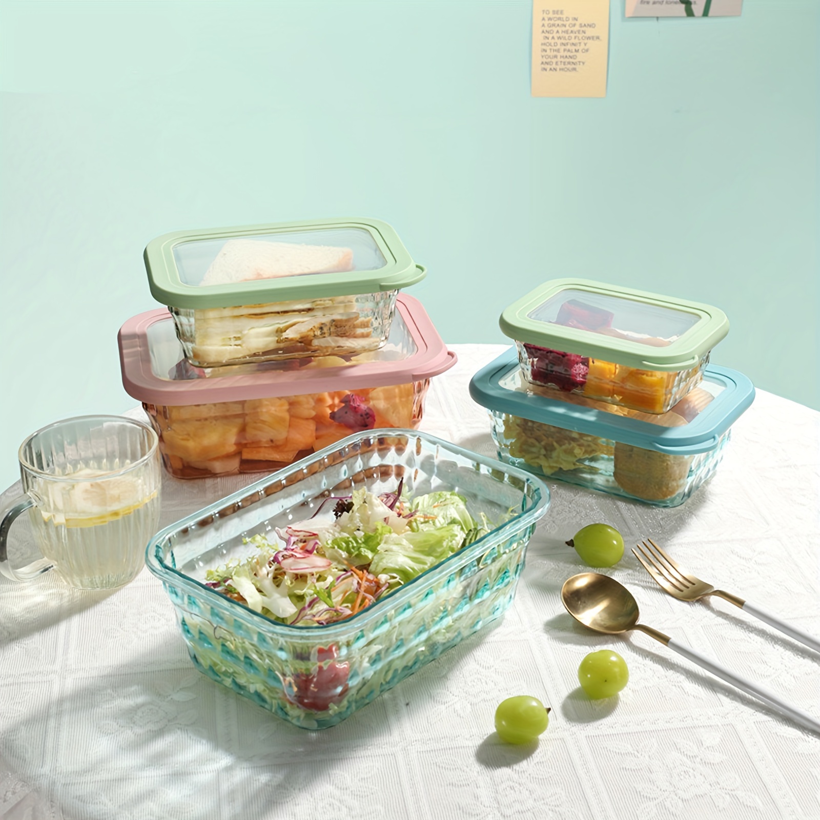 Salad Container For Lunch With Ice Pack Leakproof Bpa-free 52oz