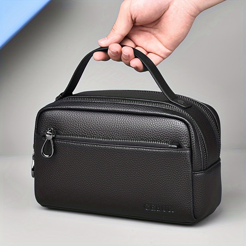 new 2023 mens faux leather handbag horizontal design - Temu Georgia