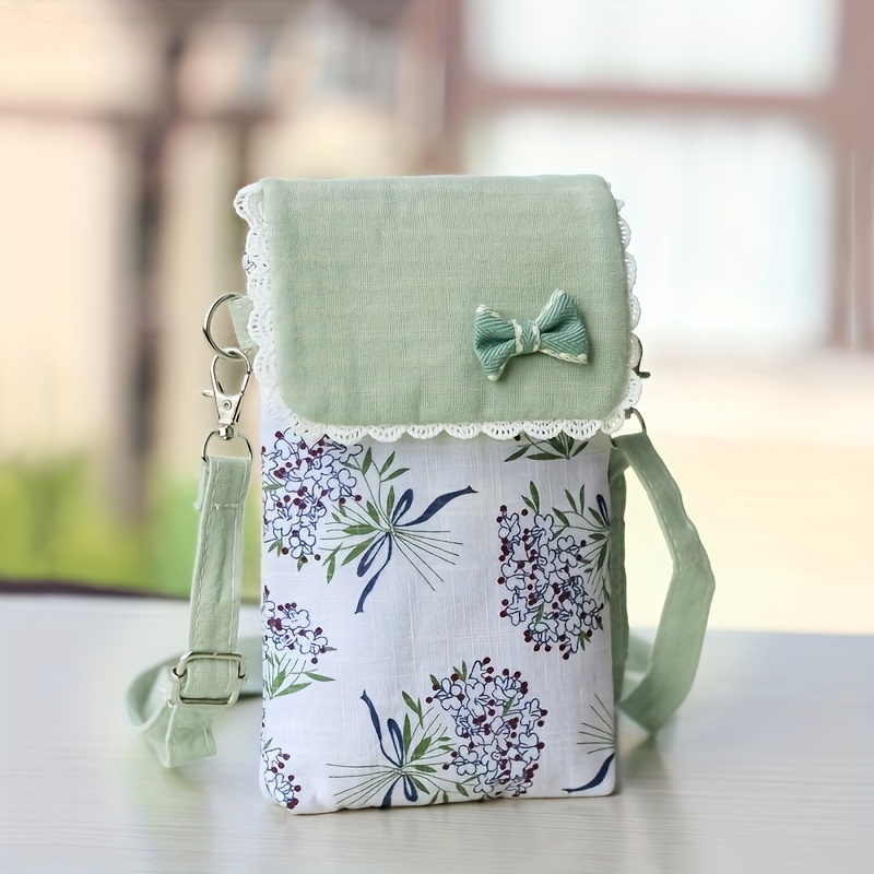 Cute Stylish Cell Phone Bag Print Pattern Faux Leather Shoulder Bag Zipper  Purse - Bags & Luggage - Temu Poland