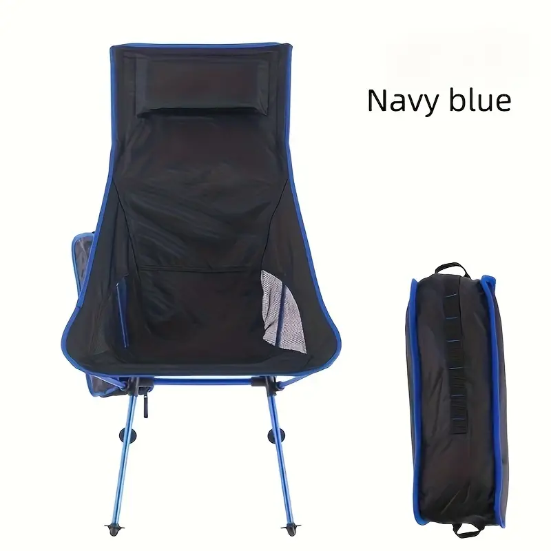 1pc Outdoor Camping Chair Outdoor Folding Moon Chair Aluminum