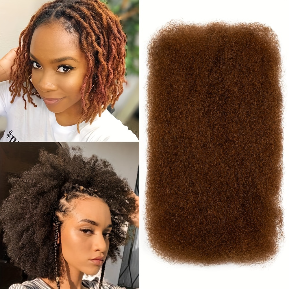 100% Human Hair Crochet Hair Afro Bulk Dreadlock - Temu