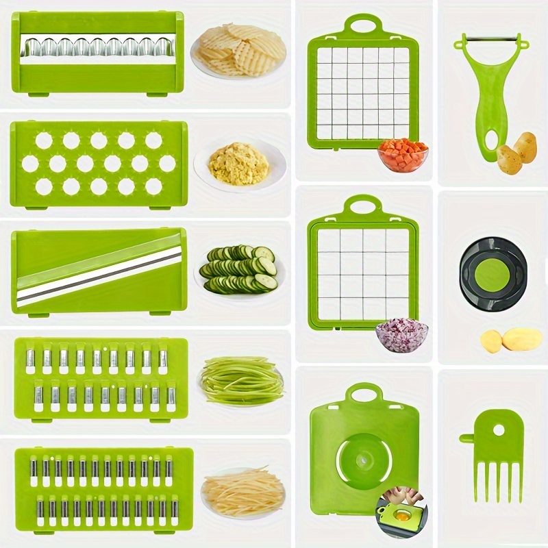 16pcs Vegetable Chopper Set: Multifunctional Slicer & Grater